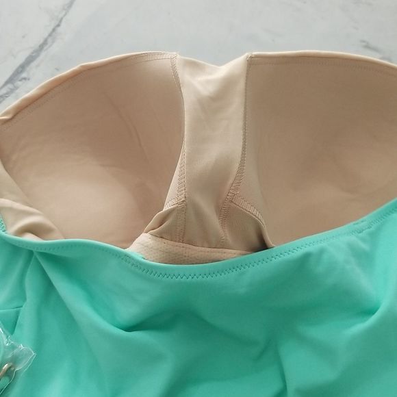 Cabana Life Turquoise Strapless Swimsuit NWT, size XL,  UPF 50+ UV - Picture 5 of 11